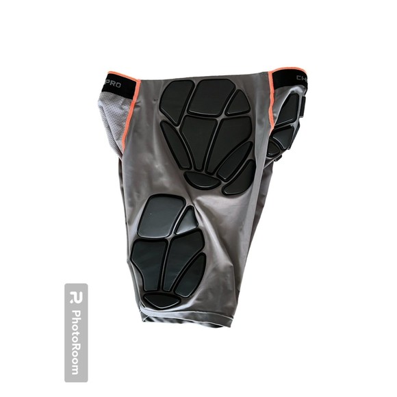 Champro Padded Men’s Athletic Shorts Compression Large Gray/Black/Orange - Picture 3 of 7